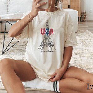USA Eiffel Tower Shirt, USA 2024 Shirt, Paris Shirt, France Shirt, Support Team